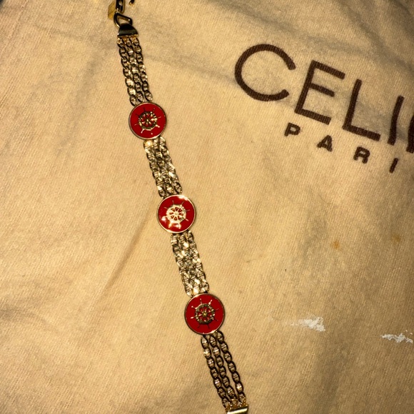Preloved Celine vintage bracelet great condition has some color tarnish size 7” - Picture 3 of 7
